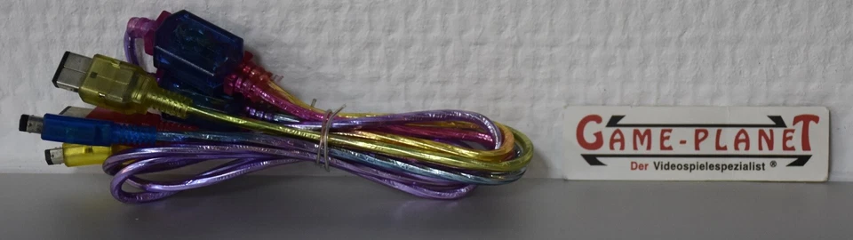 Piranha Gameboy  GB Link Kabel 4 Nintendo bunt Regenbogen neuwertig  - Bild 1 von 1