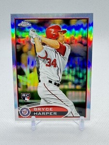 Bryce Harper 2012 Topps Chrome Refractor (hitting) #196 RC