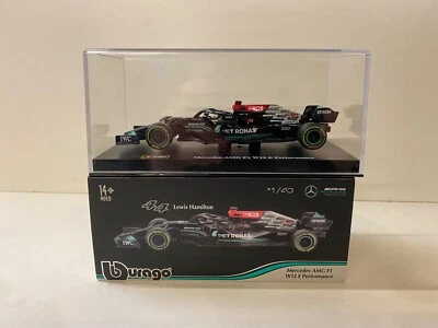 Mercedes AMG W12 E Performance F1 2021 Lewis Hamilton 1:43 1/43 Modell Helm Case - Bild 1 von 4