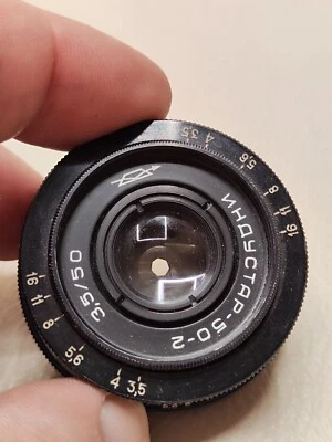INDUSTAR 50-2 Blak Lens 3.5/5 M42 Soviet Ukraine ZENIT CANON Nikon 1970 - Image 1 of 4