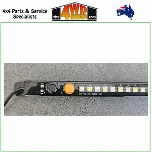 Rigid Waterproof Black DIMMABLE 4WD 12V LED Strip Light White & Amber 535mm - Picture 1 of 1
