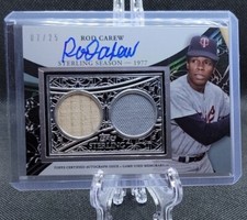 2023 Topps Sterling Baseball Rod Carew Dual Jersey Bat Auto #d /25 Twins