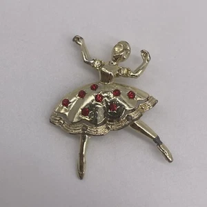 Vintage Silver Tone Ballet Dancer Brooch Pin - Picture 1 of 4