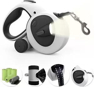 Correa retráctil para perro de 16 ft con luz LED resistente para mascotas perros caminar automática - Imagen 1 de 14