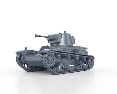 WARGAMEZONE WWII - POLISH LIGHT TANK 7TP SINGLE TURRET 3D printed model 1/48 1/56 1/72 1/87