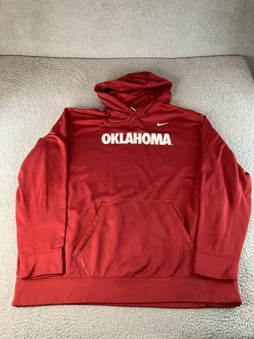 Oklahoma Sooners OU Red Hoodie Sweatshirt Mens Sz 3XL Nike Therma Fit Cover
