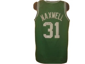 Camiseta deportiva personalizada firmada por Cedric Maxwell con certificación JSA XL de los Boston Celtics - Imagen 1 de 5