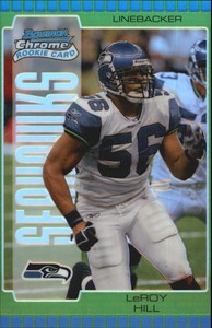 2005 Bowman Chrome Uncirculated Green Refractors #188 Leroy Hill - NO CASE