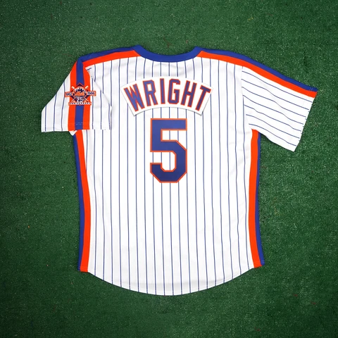 David Wright 1986 New York Mets Home Cooperstown Men's Jersey w/ 25th Patch Cover