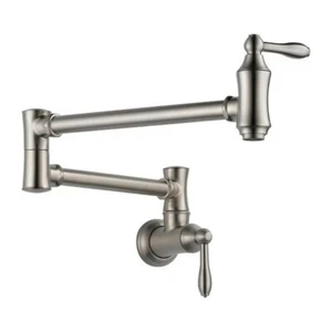 DA CANADA Traditional Wall Mount Pot Filler Faucet in S.S. - Picture 1 of 13