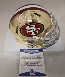 Ronnie Lott Signed HOF 00 SF 49ers Chrome Mini Helmet Beckett Witness Auto USC - Picture 1 of 4