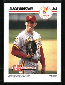 Jason Brosnan 1992 SkyBox AAA Albuquerque Dukes #7  Baseball Card
