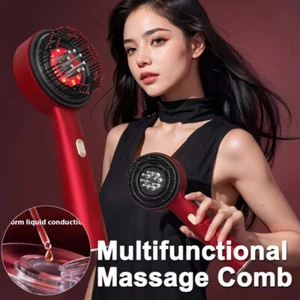 Electric Scalp Massager Comb Hair Growth with Red Light Therapy & Oil Applicator - Picture 1 of 20