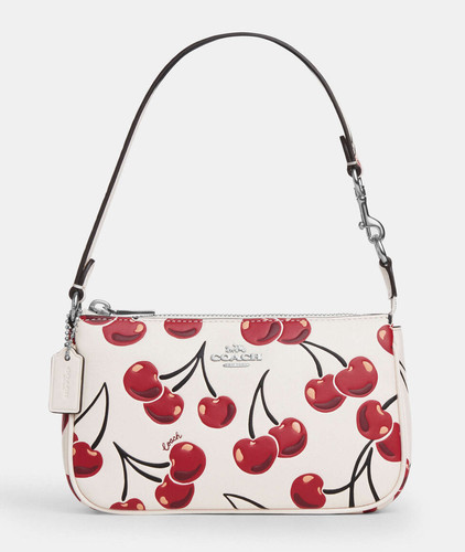 Pochette da polso Coach Nolita 19 in pelle con stampa ciliegia ~nuova con etichette~ CZ012