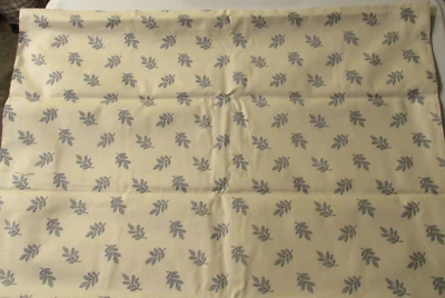 1 yardx 44" Quilt Quilting Fabric Andover Kathy Hall Cream with Blue Leaves - Image 1 of 4