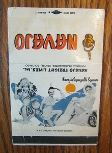 40 STRIKE GIRLIE: NAVAJO TRUCK LINES MATCHBOOK MATCHCOVER (DENVER, COLORADO) E20 - Picture 1 of 3