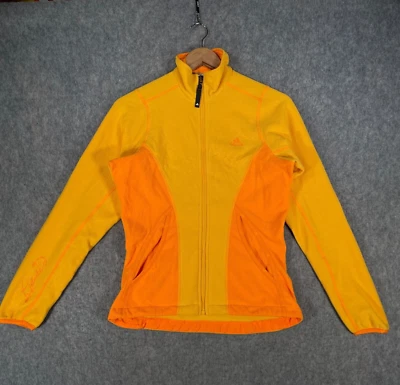 Vintage Adidas Fleece Womens 10 Yellow Orange Logo Clima365 Jacket Top Y2K - Image 1 of 4