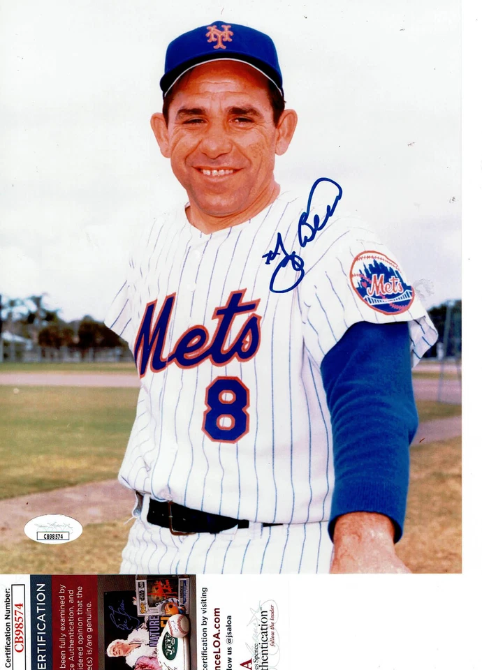 New York Mets Yogi Berra   autographed 8x10  photo  JSA certified - Image 1 of 1