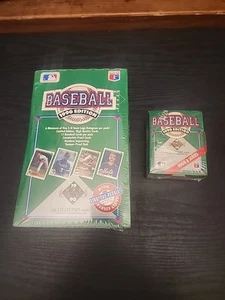 1990 Upper Deck Factory Sealed Baseball Box 36 Foil Packs Unopened & High # Set. - Picture 1 of 2