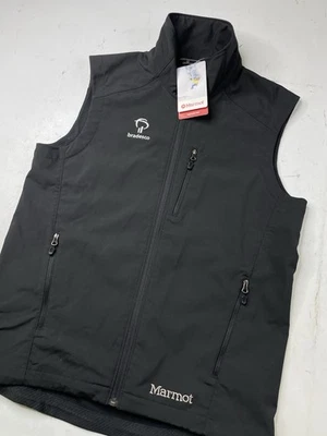 NWT Marmot Approach Vest Mens Small Black Full Zip  #98070 Water Repellent - Image 1 of 4