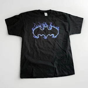 VINTAGE BATMAN BLACK COTTON T-SHIRT SIZE XL Delta Pro Weight Tag - Picture 1 of 3