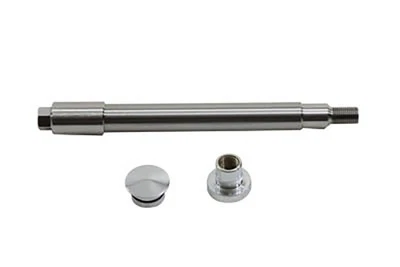 Eje delantero cromado de montaje empotrado para Harley Davidson Foto 1 de 2