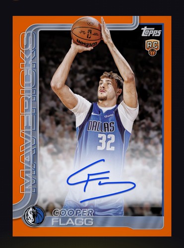 Topps NBA Collect DIGITAL Cooper Flagg Orange 25cc Auto Signature /25 ...