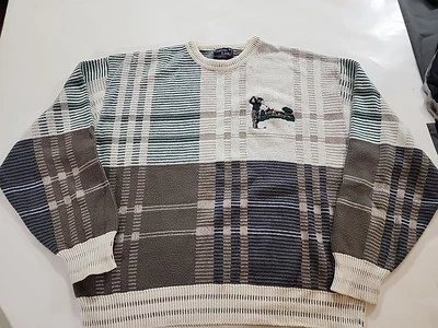 Suéter DE COLECCIÓN Eslabones de Ciprés Adulto 2XL Beige Marrón Golf Pullover Abuelo EE. UU. Foto 1 de 4