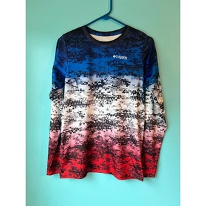 Columbia Super Terminal Tackle Digi Camo Long Sleeve Shirt kids boys size XL 18 - Picture 1 of 8