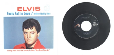 Elvis Presley Indescribably Blue /Fools Fall in Love 45rpm w/Pic Sleeve 47-9056 - Image 1 of 4