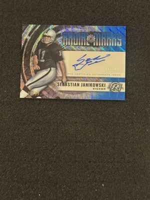 2024 Topps Resurgence Sebastian Janikowski Radial Marks Auto Blue Surge #/99  - Image 1 of 2