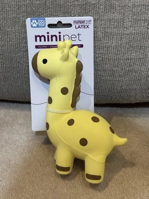 NEW, YELLOW GIRAFFE LATEX MINI PET DOG TOY, VERY SQUEAKY. 5.5" - Image 1 of 2