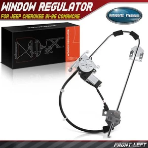 Front Left Driver Power Window Regulator with Motor for Jeep XJ Cherokee 91-96 - Picture 1 of 10