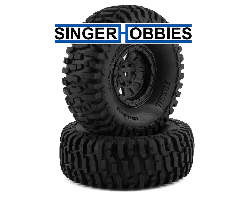 Предварительно смонтированные шины для гусеничного трактора DURATRAX DTX407710 Fossil 1,9 дюйма колеса Kodiak 12 мм высота - Изображение 1 из 2