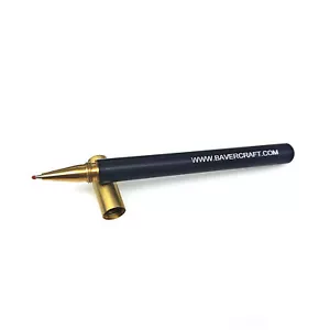 Bolígrafo artesanal madera ébano latón macizo retro hecho a medida logotipo EDC regalo - Imagen 1 de 6