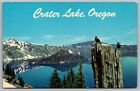 Crater Lake Oregon Wizard Island Clarks Nutcracker Birds Reflections Postcard