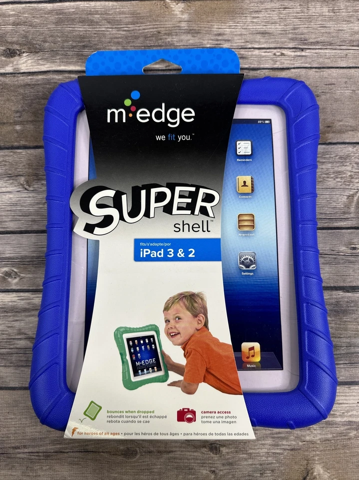 Funda delgada resistente MEDGE Supershell para iPad 2 3 azul a prueba de golpes nueva Foto 1 de 4