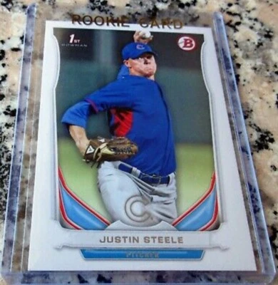 JUSTIN STEELE 2014 Bowman Draft Picks & Prospects #DP120 ROOKIE RC 1ST / CUBS SP - Image 1 of 3