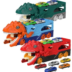 Tyrannosaurus Dinosaur Truck Toys Foldable Track Transforming Dinosaur Transport - Picture 1 of 15