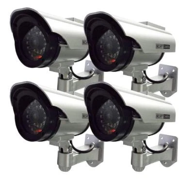 4Pack Solar Dummy Fake Flashing Light IR LED Security Camera CCTV Surveillance - Image 1 of 4