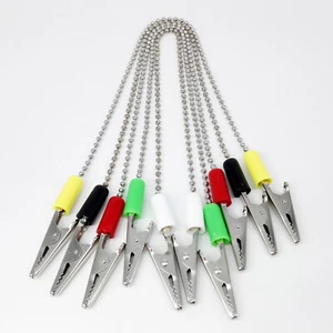 Stainless Napkin Holder Dental Lab Bib Crocodile Clip Flexible Metal Ball Chain - Picture 1 of 21