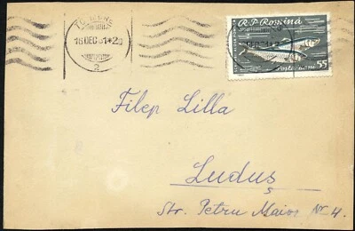 Rumania 1961 PECES: SCRUMBIE Alosa Pontica @ de TG.MURES a LUDUS Foto 1 de 2