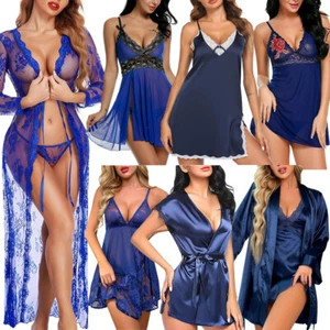 Women Sexy Lingerie Lace Silk Nightwear Sleepwear Bodysuit Babydoll Underwear US - Picture 1 of 252
