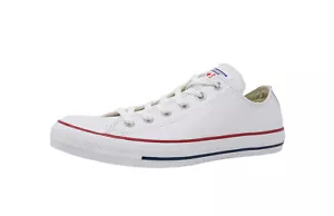 CONVERSE All Star Low Chuck Taylor White LEATHER Big Boys Girls Shoes Sneakers - Picture 1 of 6