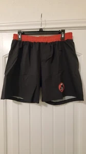INVERTED GEAR 2 LAYER TRAINING  SHORTS FOR GRAPPLING AND MMA- BLACK / CORAL - Picture 1 of 4