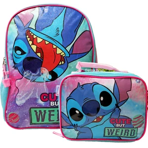 Disney Lilo & Stitch School Backpack 16" Insulated Lunch Box Book Bag Set Gift - Picture 1 of 9