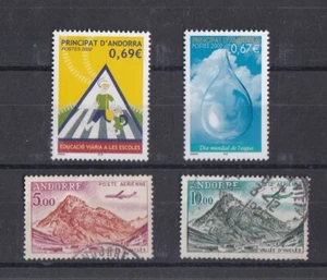 ANDORRA (FRENCH) LOT / COLLECTION OF 4 STAMPS AND ONE SOUVENIR SHEET MNH USED - Picture 1 of 2