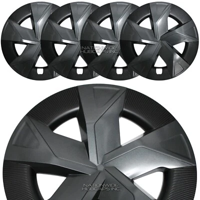 4 for Toyota Prius 2023-2025 Charcoal Black 17" Wheel Covers Hub Caps Rim Skins - Image 1 of 4