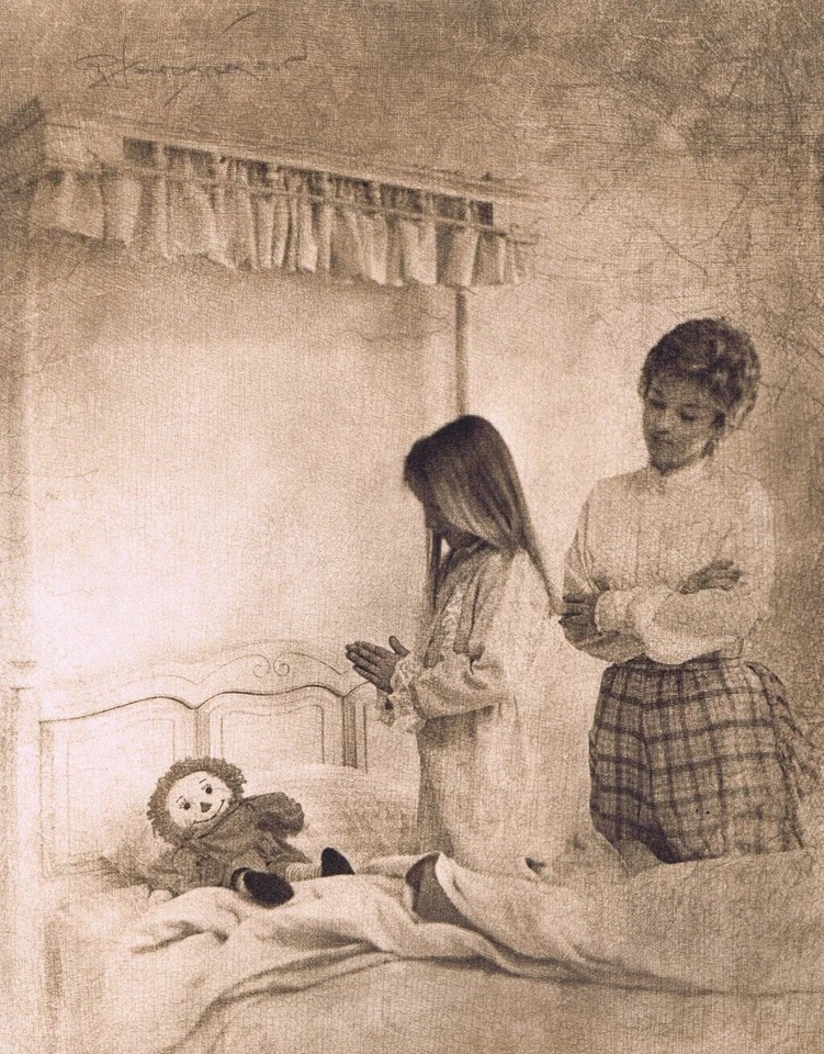 NEWLY FOUND! ROLLAND HENDRICKSON SIGNED Photo 11x14" GIRLS BEDTIME PRAYER MP19 - Image 1 of 1