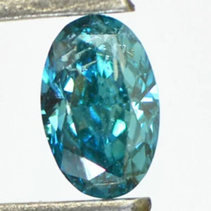 Oval Cut Diamant ausgefallen blau looseSI1 zertifiziert natürlich verbessert 0,51 Karat - Bild 1 von 11